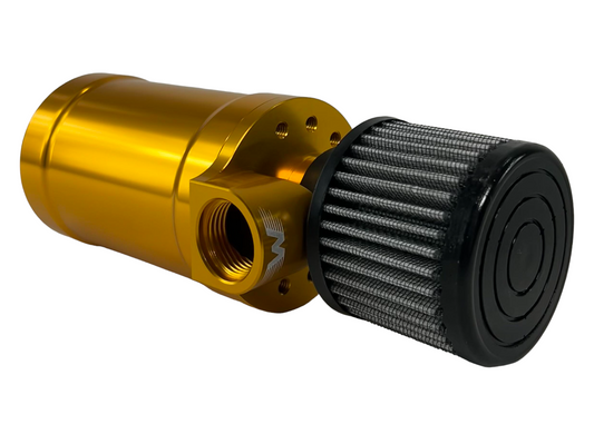 Motion Raceworks Top Loader Billet Oil Catch Can Gold Anodized ( Single 12 AN Port ) 32-101GLD-Motion Raceworks-Motion Raceworks