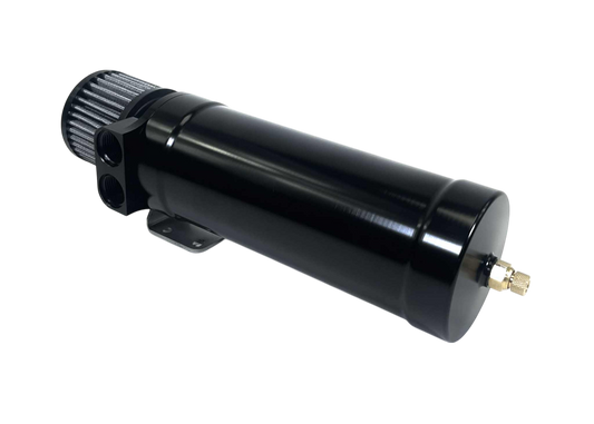 1 Qt XL Top Loader Billet Internally Baffled Oil Catch Can (Dual 10AN Port)