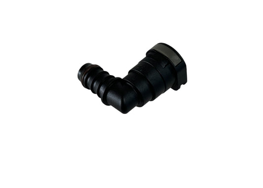 Quick Release Fitting to 5/8" Barb 90 Degree Factory 5/8" Valve Cover Connection (Plastic) - Motion Raceworks